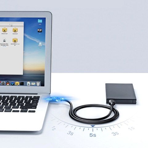 Ugreen kabel USB - USB 2.0 480Mb/s 0.25m czarny (US102) Ugreen kabel USB - USB 2.0 480Mb/s 0.25m czarny (US102)