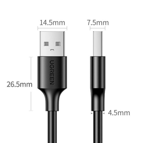 Ugreen kabel USB - USB 2.0 480Mb/s 0.25m czarny (US102) Ugreen kabel USB - USB 2.0 480Mb/s 0.25m czarny (US102)
