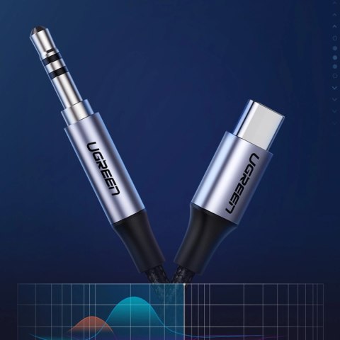 Ugreen kabel przewód USB C - mini jack 3.5mm 1m szary (AV143) Ugreen kabel przewód USB C - mini jack 3.5mm 1m szary (AV143)