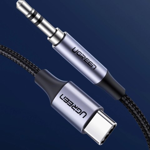 Ugreen kabel przewód USB C - mini jack 3.5mm 1m szary (AV143) Ugreen kabel przewód USB C - mini jack 3.5mm 1m szary (AV143)