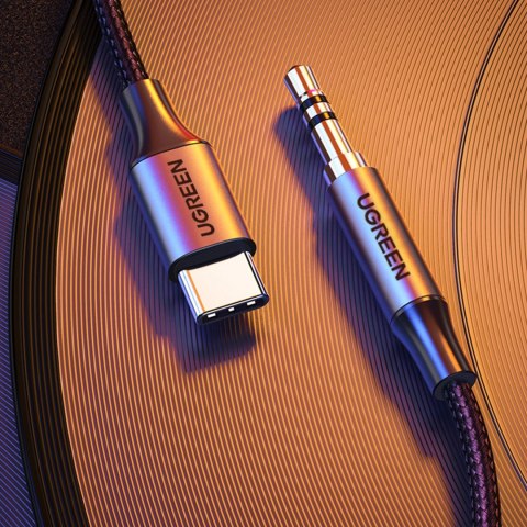 Ugreen kabel przewód USB C - mini jack 3.5mm 1m szary (AV143) Ugreen kabel przewód USB C - mini jack 3.5mm 1m szary (AV143)