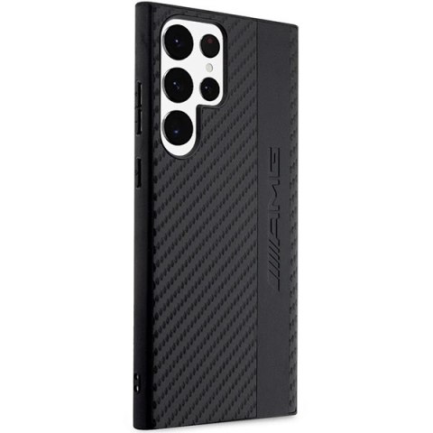 Etui AMG Carbon Stripe&Embossed na Samsung Galaxy S23 Ultra - czarne