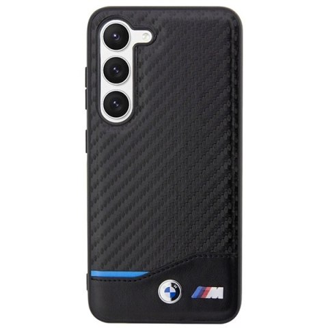 Etui BMW Leather Carbon na Samsung Galaxy S23+ - czarne Etui BMW Leather Carbon na Samsung Galaxy S23+ - czarne