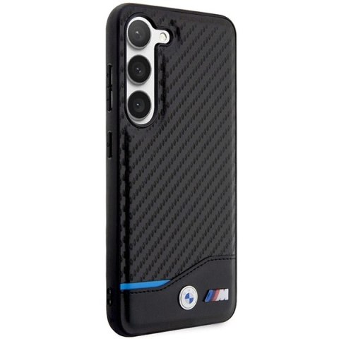 Etui BMW Leather Carbon na Samsung Galaxy S23+ - czarne Etui BMW Leather Carbon na Samsung Galaxy S23+ - czarne