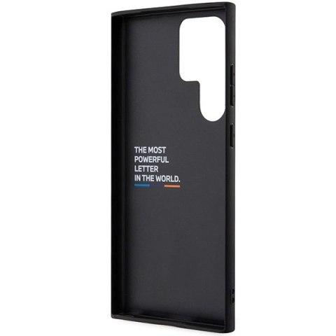 Etui BMW Leather Stamp Tricolor na Samsung Galaxy S23 Ultra - czarne Etui BMW Leather Stamp Tricolor na Samsung Galaxy S23 Ultra - czarne