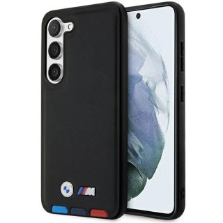 Etui BMW Leather Stamp Tricolor na Samsung Galaxy S23+ - czarne