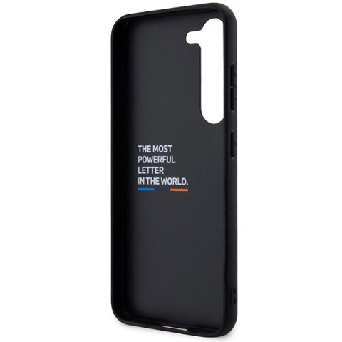 Etui BMW Leather Stamp Tricolor na Samsung Galaxy S23+ - czarne Etui BMW Leather Stamp Tricolor na Samsung Galaxy S23+ - czarne