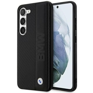 Etui BMW Leather Textured & Stripe na Samsung Galaxy S23 - czarne