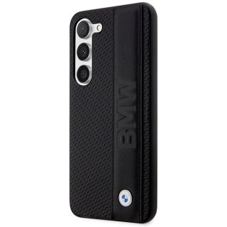 Etui BMW Leather Textured & Stripe na Samsung Galaxy S23 - czarne