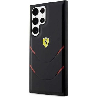 Etui Ferrari Hot Stamp Lines na Samsung Galaxy S23 Ultra - czarne