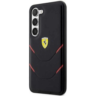 Etui Ferrari Hot Stamp Lines na Samsung Galaxy S23+ - czarne