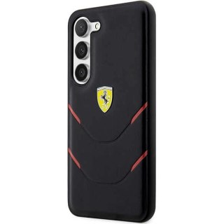 Etui Ferrari Hot Stamp Lines na Samsung Galaxy S23 - czarne