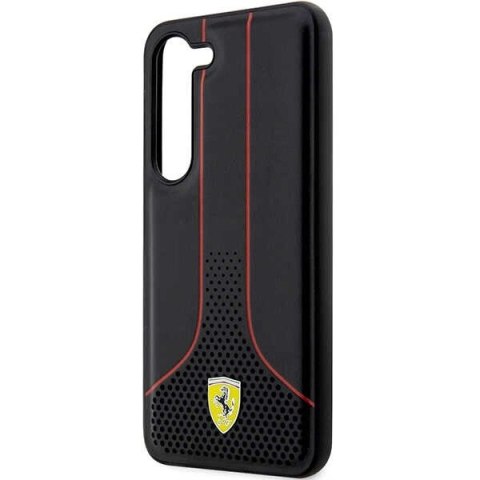 Etui Ferrari Perforated 296 P na Samsung Galaxy S23+ - czarne