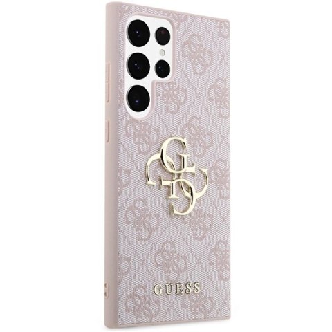 Etui Guess 4G Big Metal Logo na Samsung Galaxy S23 Ultra - różowe