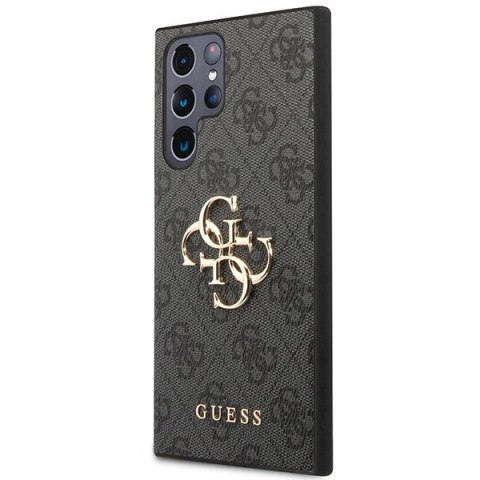 Etui Guess 4G Big Metal Logo na Samsung Galaxy S23 Ultra - szare