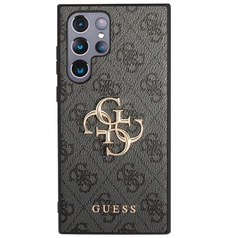 Etui Guess 4G Big Metal Logo na Samsung Galaxy S23 Ultra - szare