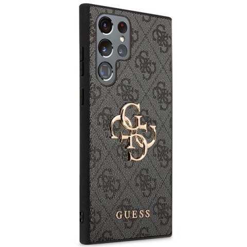 Etui Guess 4G Big Metal Logo na Samsung Galaxy S23 Ultra - szare
