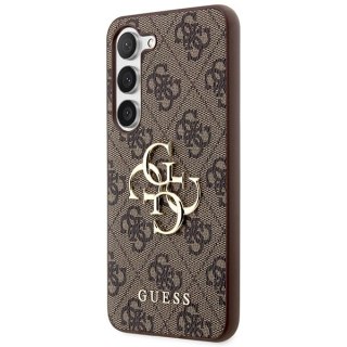 Etui Guess 4G Big Metal Logo na Samsung Galaxy S23 - brązowe