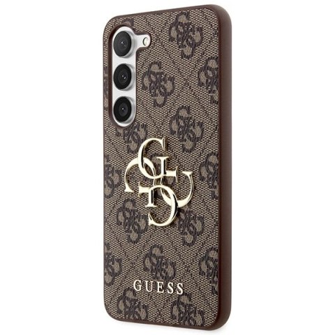 Etui Guess 4G Big Metal Logo na Samsung Galaxy S23 - brązowe