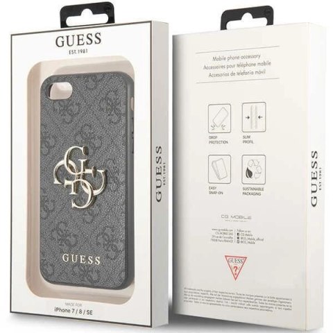 Etui Guess 4G Big Metal Logo na iPhone 7 / 8 / SE 2020 / SE 2022 - szare
