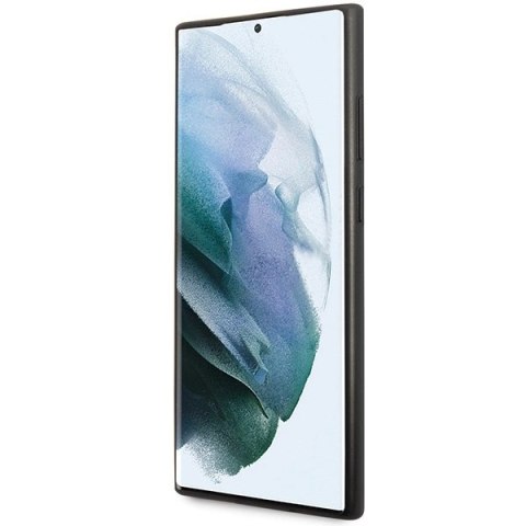 Etui Guess 4G Metal Gold Logo na Samsung Galaxy S23 Ultra - szare