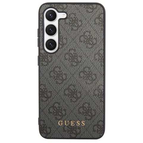 Etui Guess 4G Metal Gold Logo na Samsung Galaxy S23 - szare