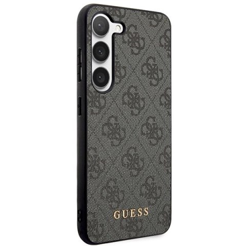 Etui Guess 4G Metal Gold Logo na Samsung Galaxy S23 - szare