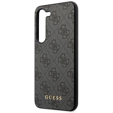 Etui Guess 4G Metal Gold Logo na Samsung Galaxy S23 - szare