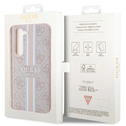 Etui Guess 4G Printed Stripes na Samsung Galaxy S23 - różowe