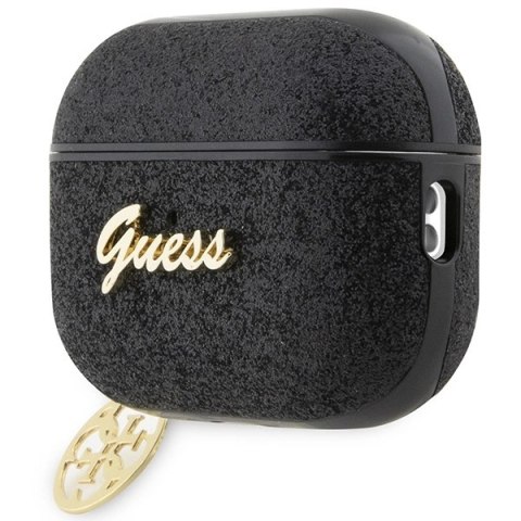 Etui Guess Glitter Flake 4G Charm na AirPods Pro 2 - czarne