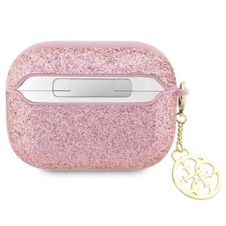 Etui Guess Glitter Flake 4G Charm na AirPods Pro 2 - różowe