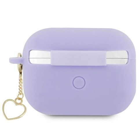Etui Guess Silicone Charm Heart Collection na AirPods Pro 2 - purpurowe