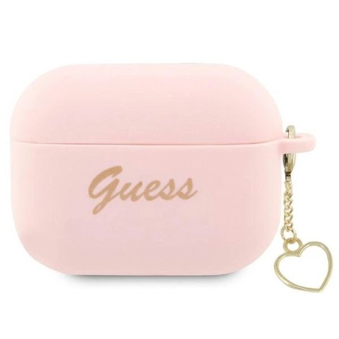 Etui Guess Silicone Charm Heart Collection na AirPods Pro 2 - różowe