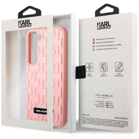 Etui Karl Lagerfeld 3D Monogram na Samsung Galaxy S23+ - różowe Etui Karl Lagerfeld 3D Monogram na Samsung Galaxy S23+ - różowe