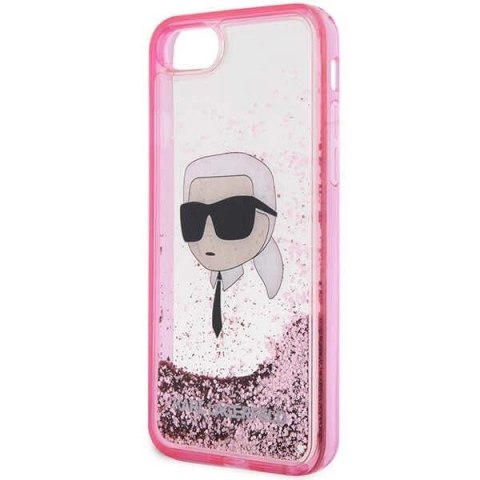Etui Karl Lagerfeld Glitter Karl's Head na iPhone 7 / 8 / SE 2020 / SE 2022 - różowe Etui Karl Lagerfeld Glitter Karl's Head na iPhone 7 / 8 / SE 2020 / SE 2022 - różowe