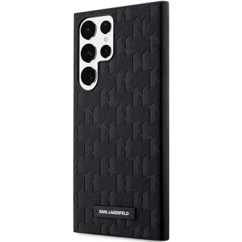 Etui Karl Lagerfeld Saffiano Mono Metal Logo na Samsung Galaxy S23 Ultra - czarne Etui Karl Lagerfeld Saffiano Mono Metal Logo na Samsung Galaxy S23 Ultra - czarne