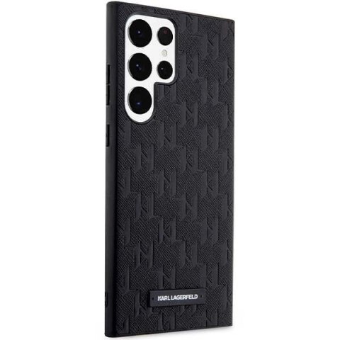 Etui Karl Lagerfeld Saffiano Mono Metal Logo na Samsung Galaxy S23 Ultra - czarne Etui Karl Lagerfeld Saffiano Mono Metal Logo na Samsung Galaxy S23 Ultra - czarne
