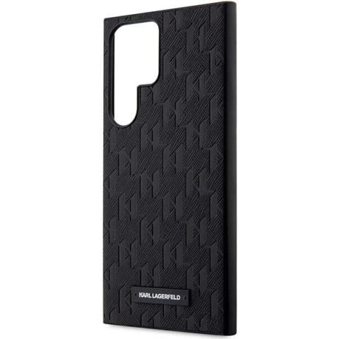 Etui Karl Lagerfeld Saffiano Mono Metal Logo na Samsung Galaxy S23 Ultra - czarne Etui Karl Lagerfeld Saffiano Mono Metal Logo na Samsung Galaxy S23 Ultra - czarne
