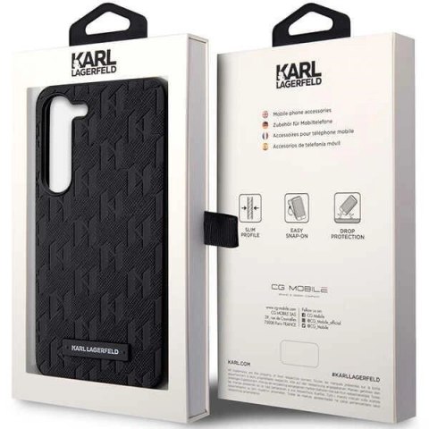 Etui Karl Lagerfeld Saffiano Mono Metal Logo na Samsung Galaxy S23+ - czarne Etui Karl Lagerfeld Saffiano Mono Metal Logo na Samsung Galaxy S23+ - czarne