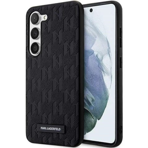 Etui Karl Lagerfeld Saffiano Mono Metal Logo na Samsung Galaxy S23 - czarne Etui Karl Lagerfeld Saffiano Mono Metal Logo na Samsung Galaxy S23 - czarne