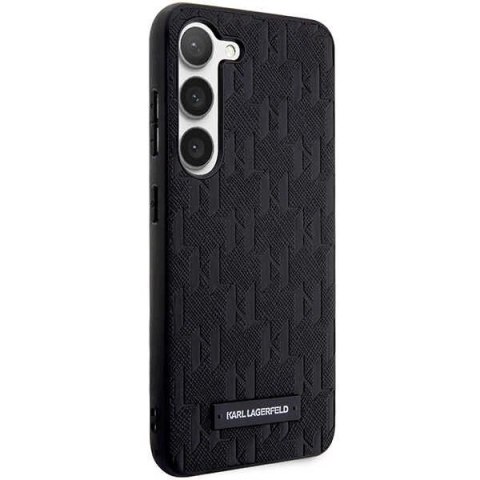 Etui Karl Lagerfeld Saffiano Mono Metal Logo na Samsung Galaxy S23 - czarne Etui Karl Lagerfeld Saffiano Mono Metal Logo na Samsung Galaxy S23 - czarne