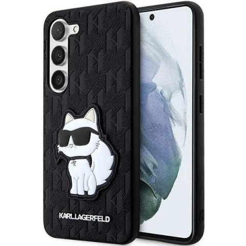 Etui Karl Lagerfeld Saffiano Monogram Choupette na Samsung Galaxy S23+ - czarne Etui Karl Lagerfeld Saffiano Monogram Choupette na Samsung Galaxy S23+ - czarne