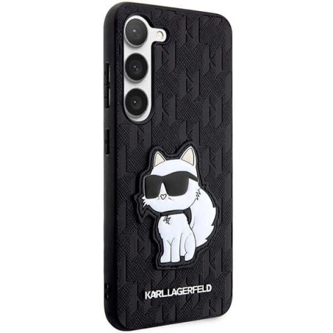 Etui Karl Lagerfeld Saffiano Monogram Choupette na Samsung Galaxy S23+ - czarne Etui Karl Lagerfeld Saffiano Monogram Choupette na Samsung Galaxy S23+ - czarne