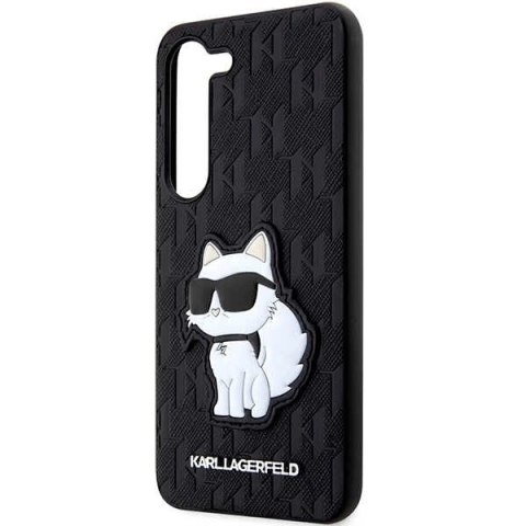 Etui Karl Lagerfeld Saffiano Monogram Choupette na Samsung Galaxy S23+ - czarne Etui Karl Lagerfeld Saffiano Monogram Choupette na Samsung Galaxy S23+ - czarne