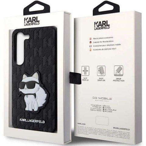 Etui Karl Lagerfeld Saffiano Monogram Choupette na Samsung Galaxy S23+ - czarne Etui Karl Lagerfeld Saffiano Monogram Choupette na Samsung Galaxy S23+ - czarne