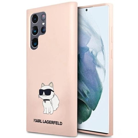 Etui Karl Lagerfeld Silicone Choupette na Samsung Galaxy S23 Ultra - różowe Etui Karl Lagerfeld Silicone Choupette na Samsung Galaxy S23 Ultra - różowe