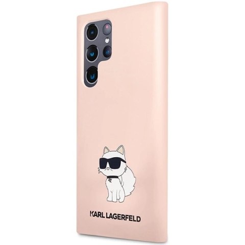 Etui Karl Lagerfeld Silicone Choupette na Samsung Galaxy S23 Ultra - różowe Etui Karl Lagerfeld Silicone Choupette na Samsung Galaxy S23 Ultra - różowe