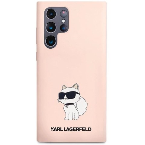 Etui Karl Lagerfeld Silicone Choupette na Samsung Galaxy S23 Ultra - różowe Etui Karl Lagerfeld Silicone Choupette na Samsung Galaxy S23 Ultra - różowe