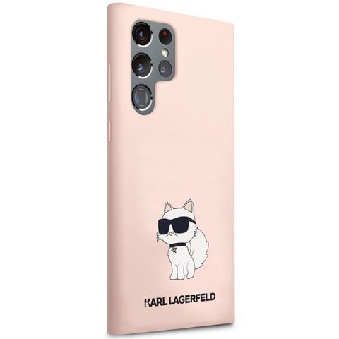 Etui Karl Lagerfeld Silicone Choupette na Samsung Galaxy S23 Ultra - różowe Etui Karl Lagerfeld Silicone Choupette na Samsung Galaxy S23 Ultra - różowe