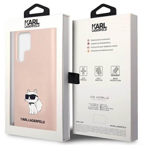 Etui Karl Lagerfeld Silicone Choupette na Samsung Galaxy S23 Ultra - różowe Etui Karl Lagerfeld Silicone Choupette na Samsung Galaxy S23 Ultra - różowe